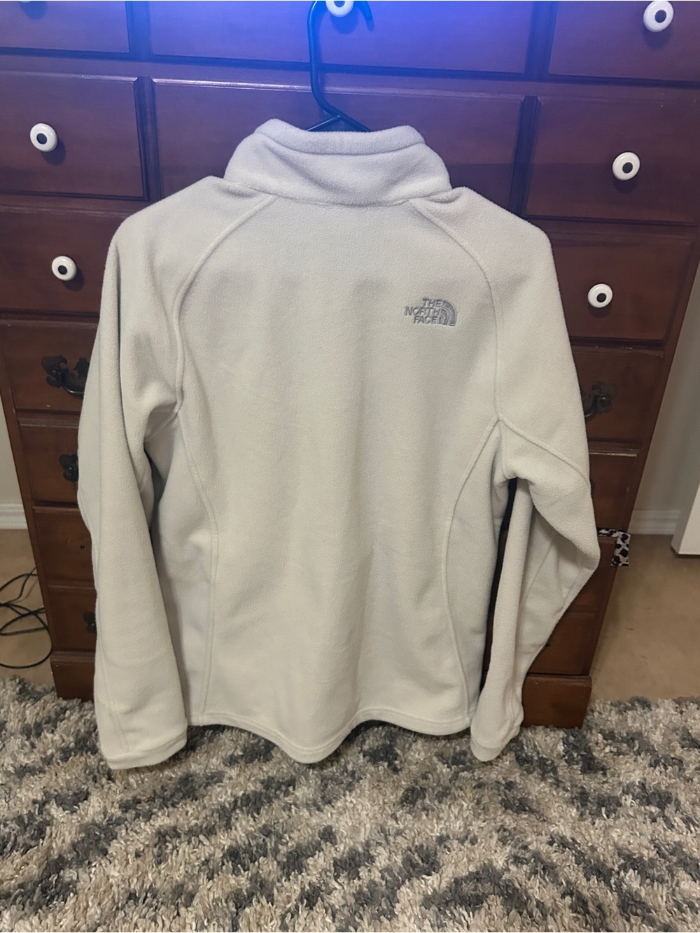 The North Face Women’s  White Fleece Zip-Up Jacket